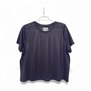 Black Short Sleeve Women's Top